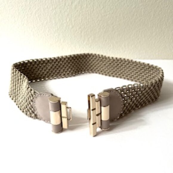 ETRO Milano Lamb Leather Woven Belt with Metal Buckles main image 7